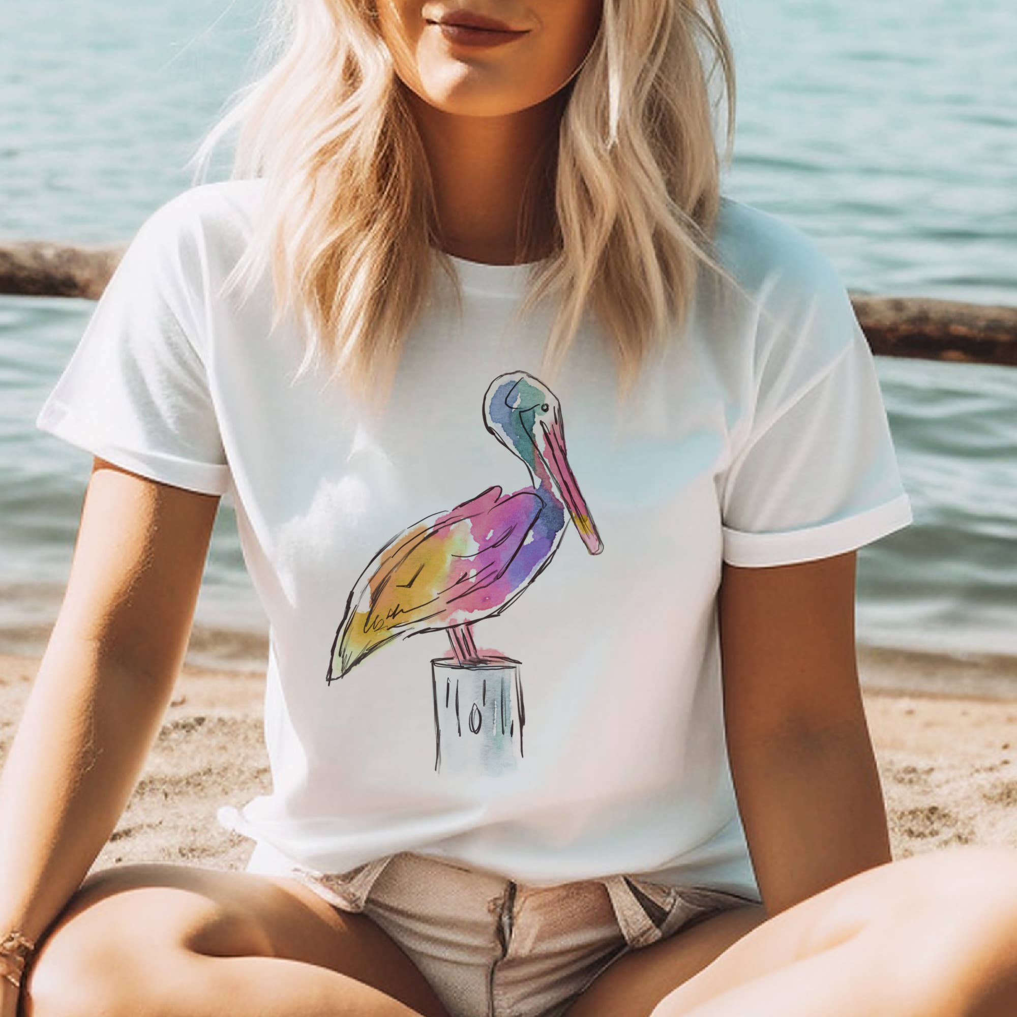 Coastal Pelican Beach Resort Country Club Ocean Graphic Tee