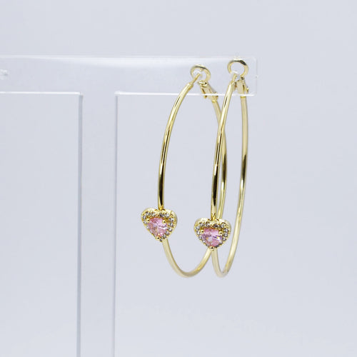 1 Radiance Pink Heart Hoop