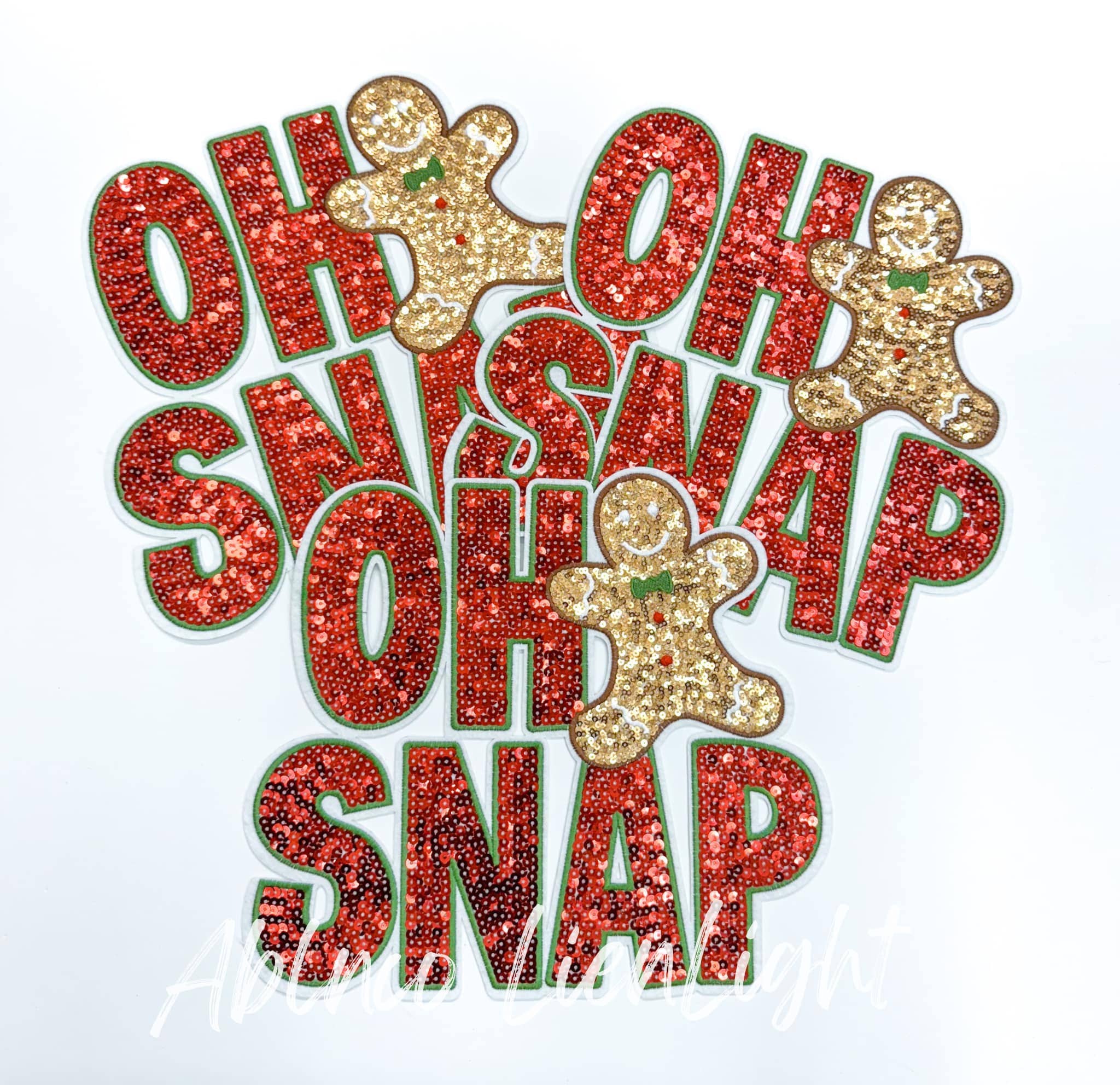 Oh Snap Gingerbread Sequins Patch 