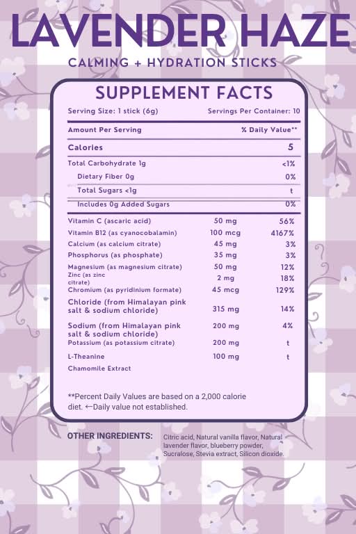 Glow Go Wellness Drinks - Lavender Haze