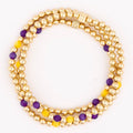 Bracelet Lidia Purple & Gold