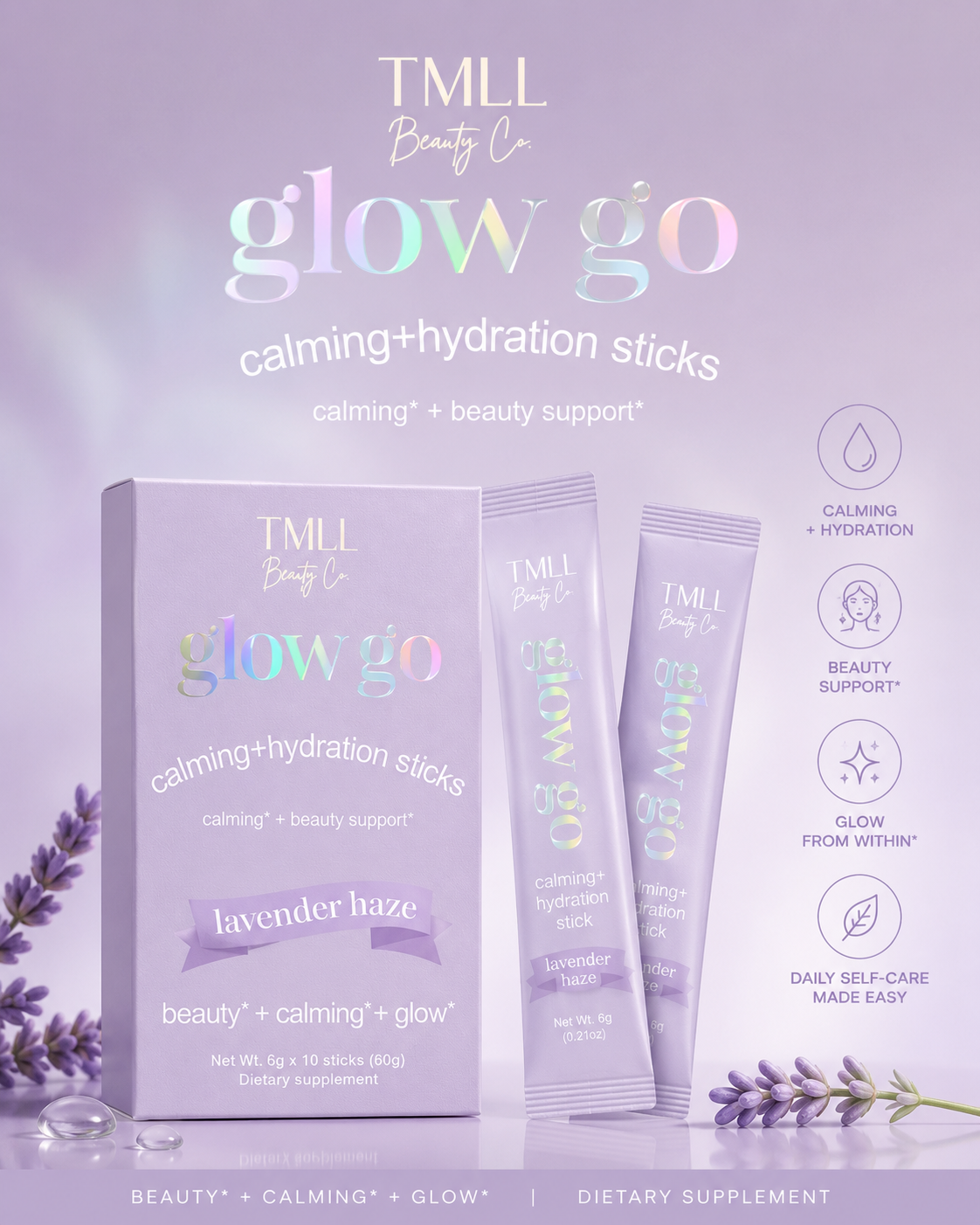 Glow Go Wellness Drinks - Lavender Haze