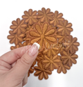 Trucker hat patches 2” brown daisy flower embroidery patch 