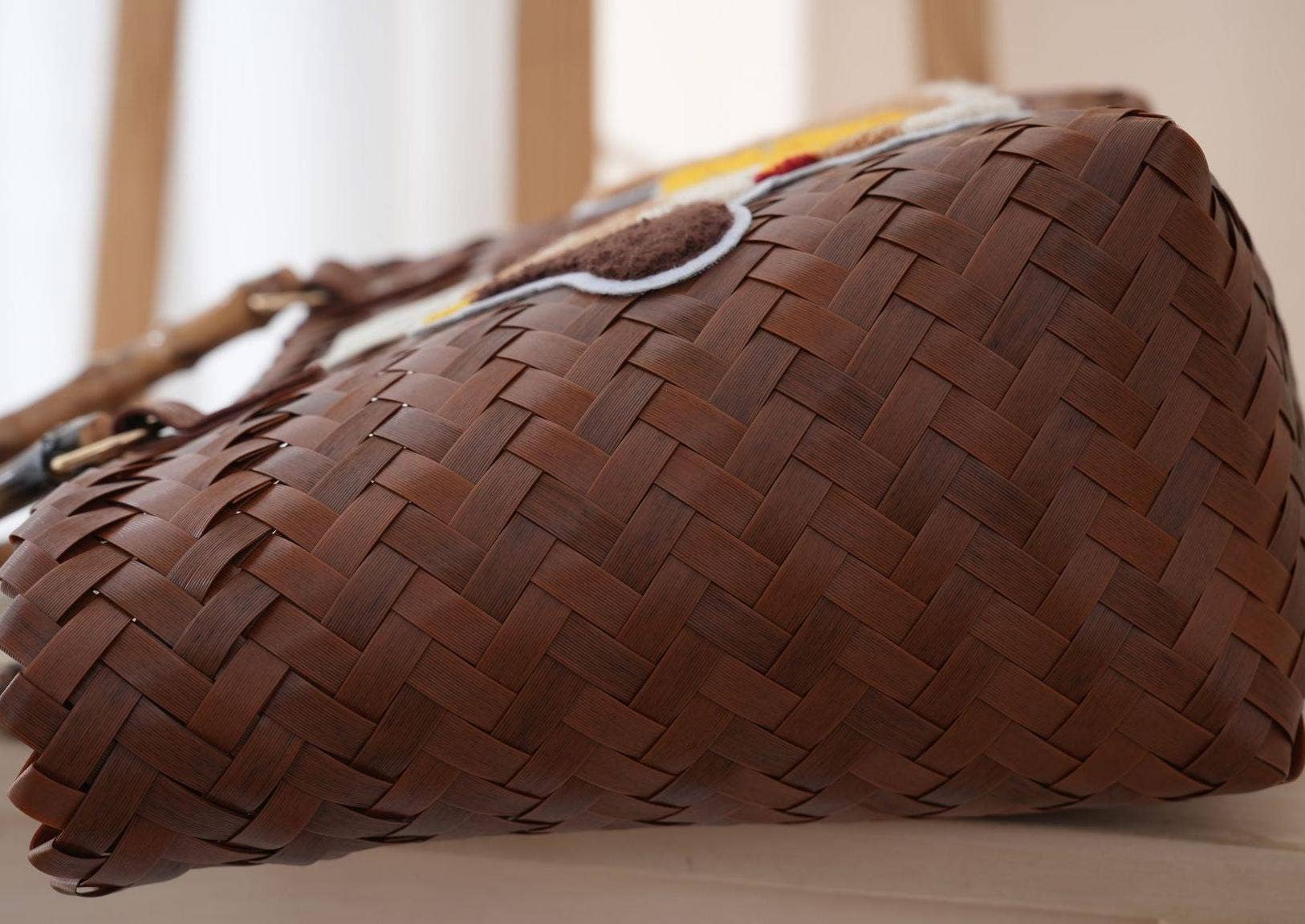 Sunny Pup Woven Tote