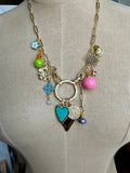 Colorful Roulette Charm Neck