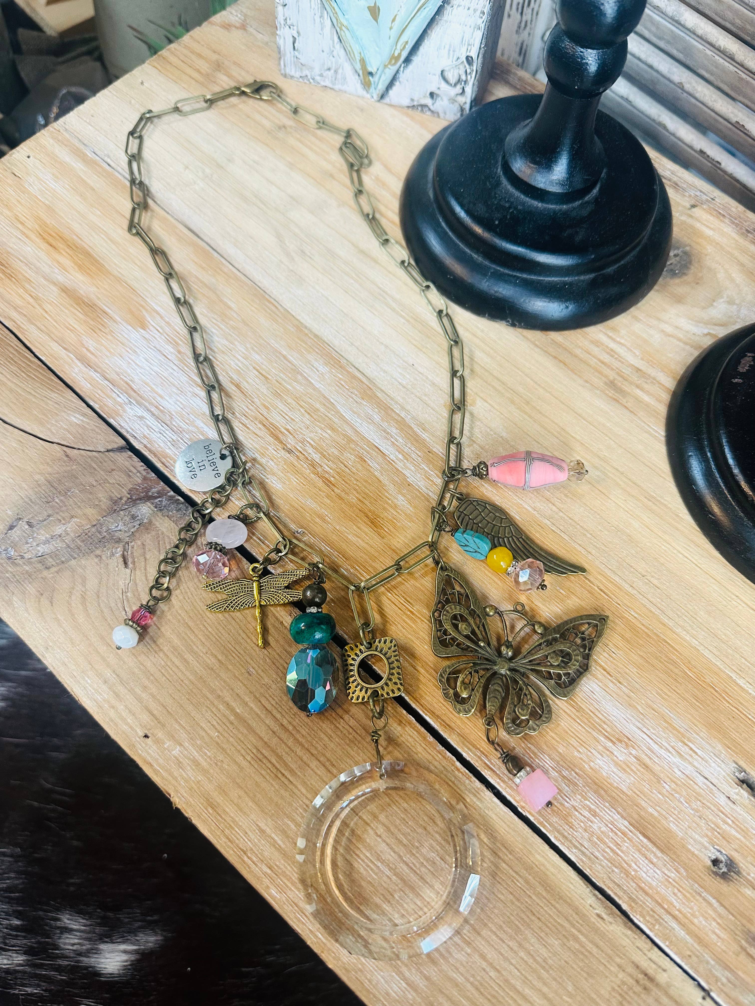 Gypsy Junk Originals  Butterfly Necklace 