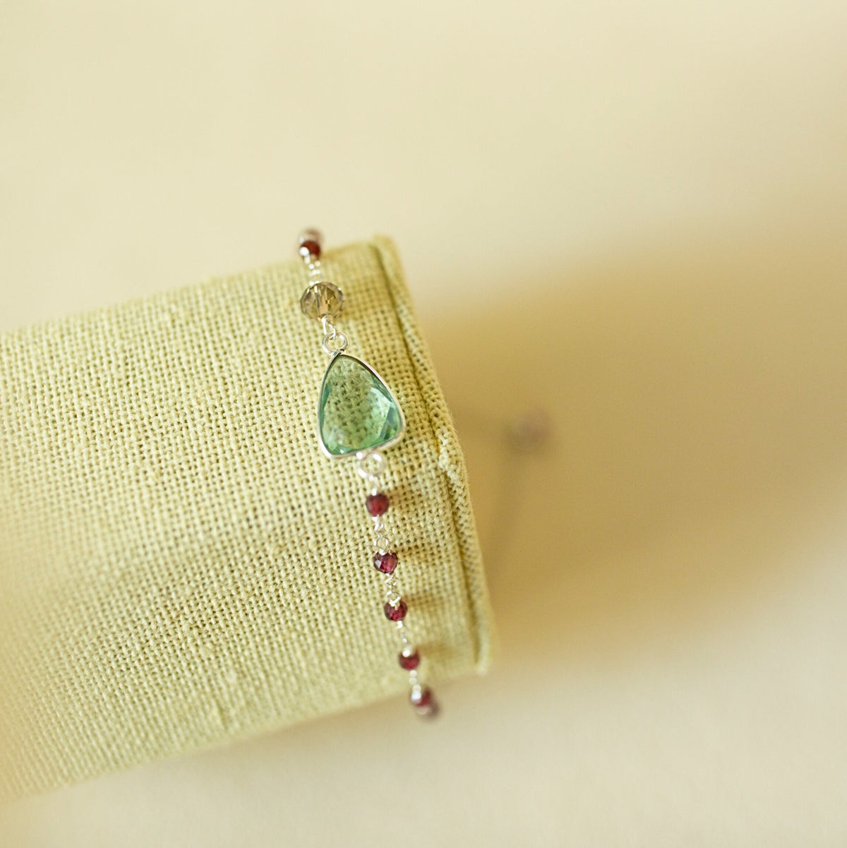 Green Amethyst Silver Isla Collection