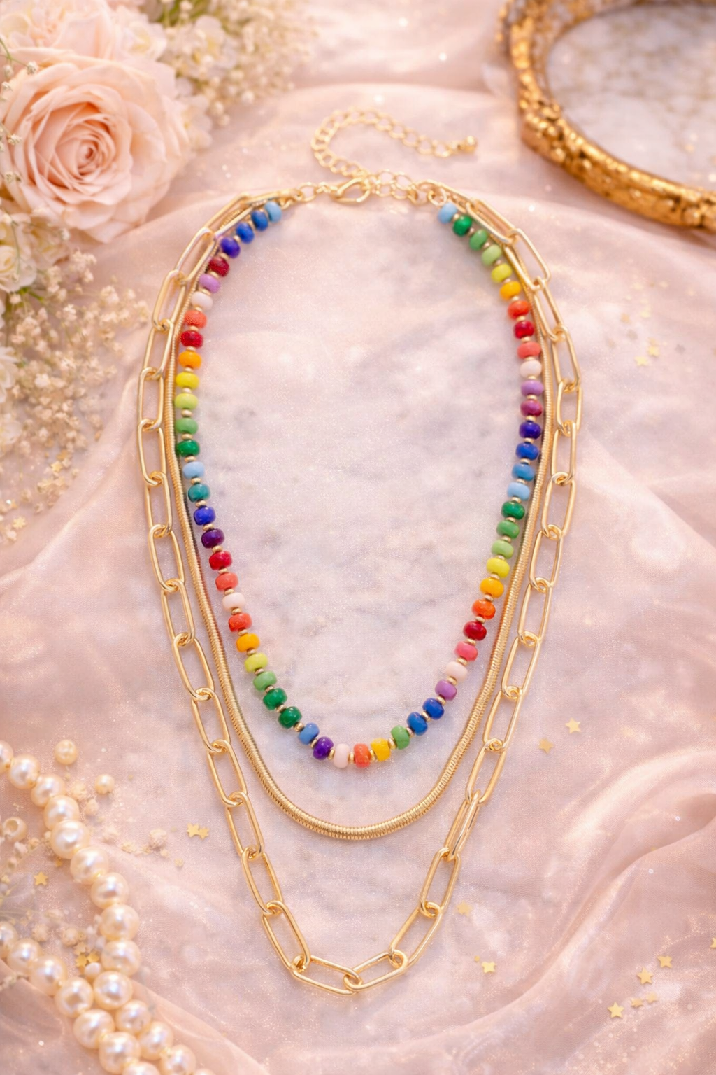 Confetti Glow Layered Necklace
