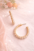 Golden Pearl Glow Hoops