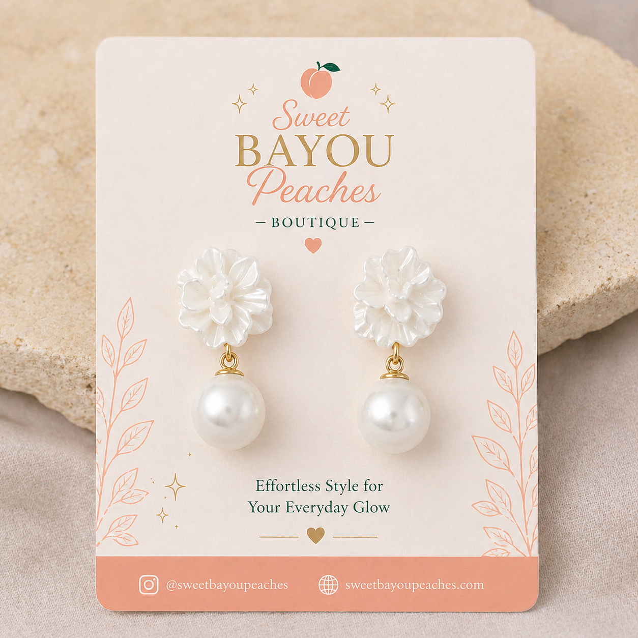 Southern Bloom Pearl Drop Earrings
