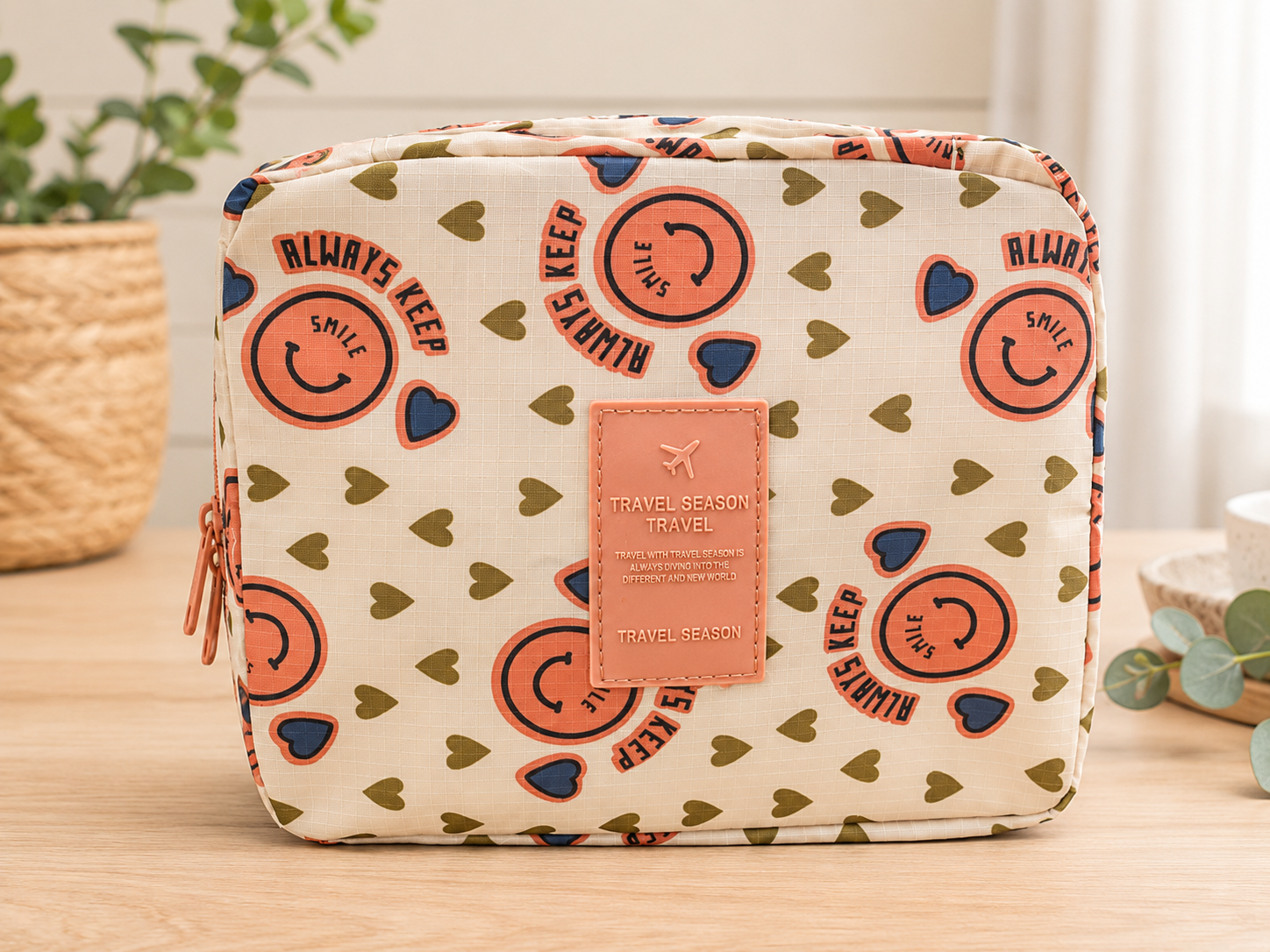 Keep Smiling Travel Jewelry Organizer Case