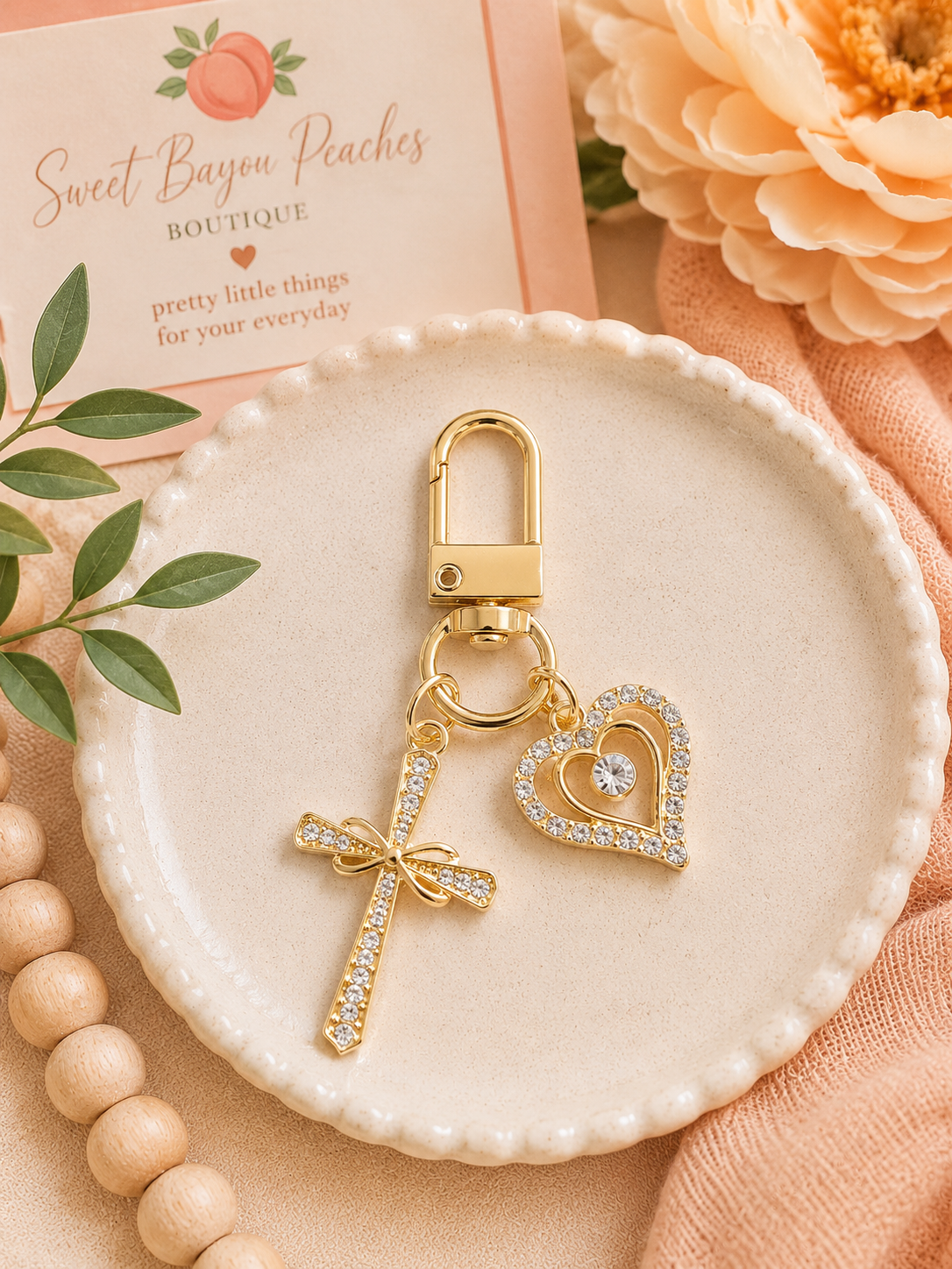 Grace & Faith Crystal Bag Charm