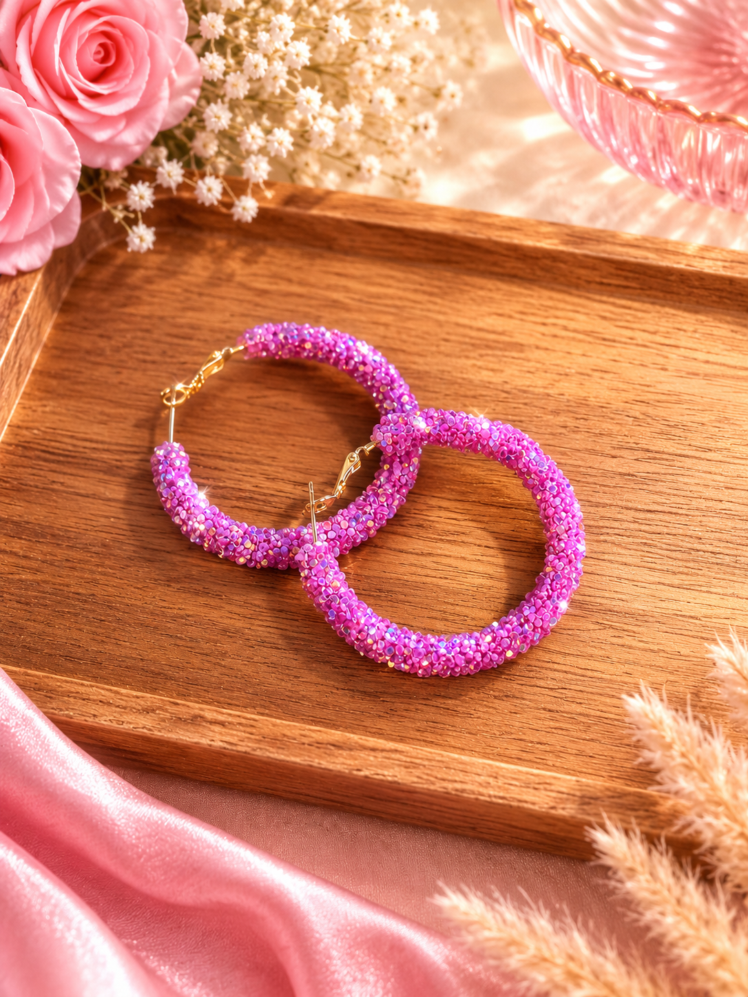 Sugar Sparkle Hoop Earrings