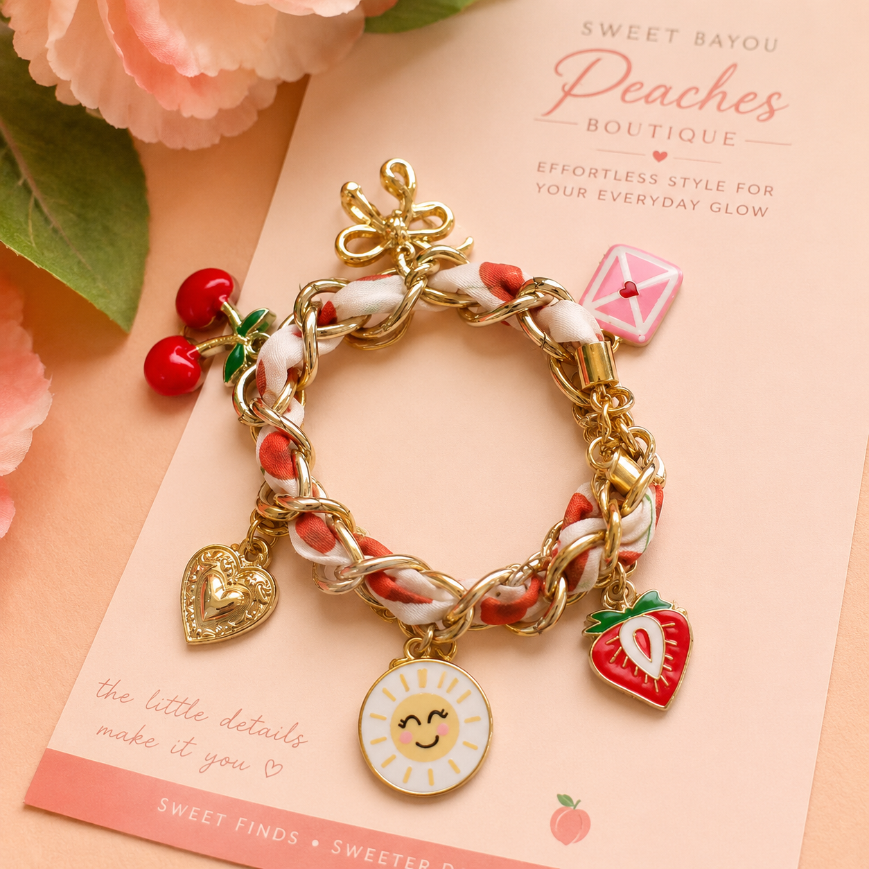 Sweet Cherry Charm Bracelet