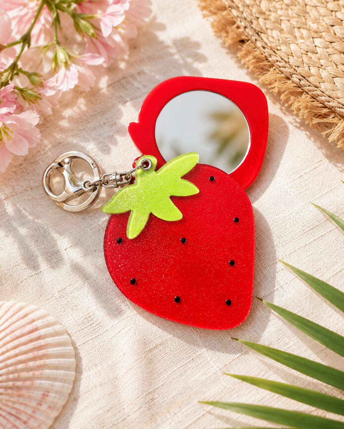 Sweet Strawberry Bag Charm