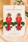 Bayou Bling Crawfish Beaded Earrings
