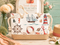 Coastal Getaway Nautical Canvas Tote
