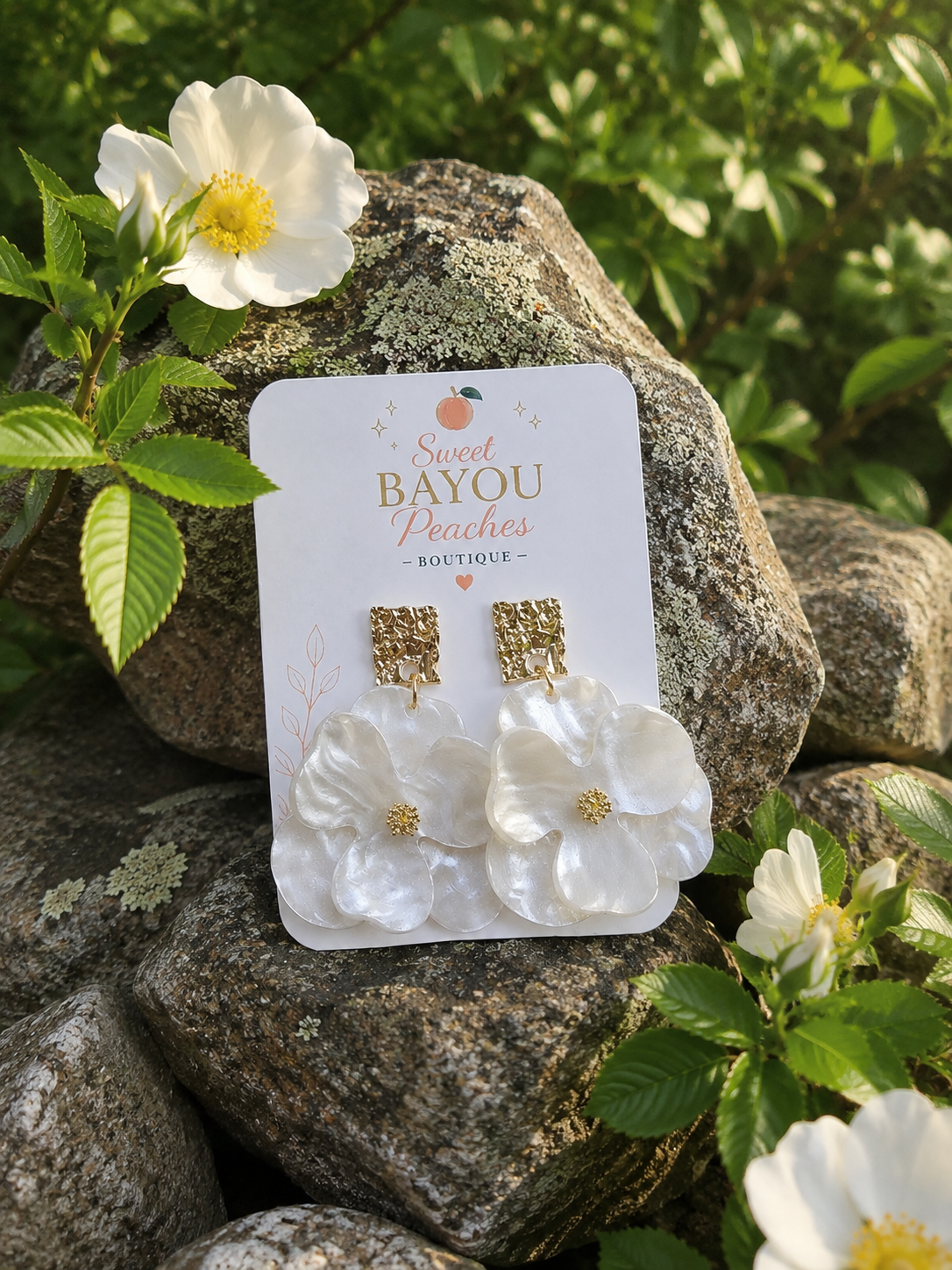 Sweet Bayou Magnolia Earrings
