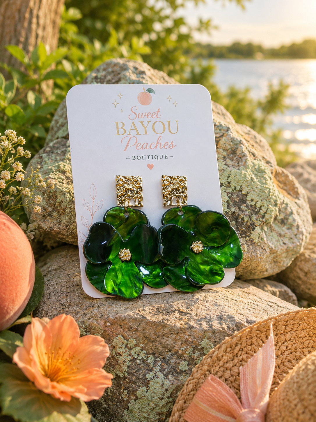 Sweet Bayou Magnolia Earrings
