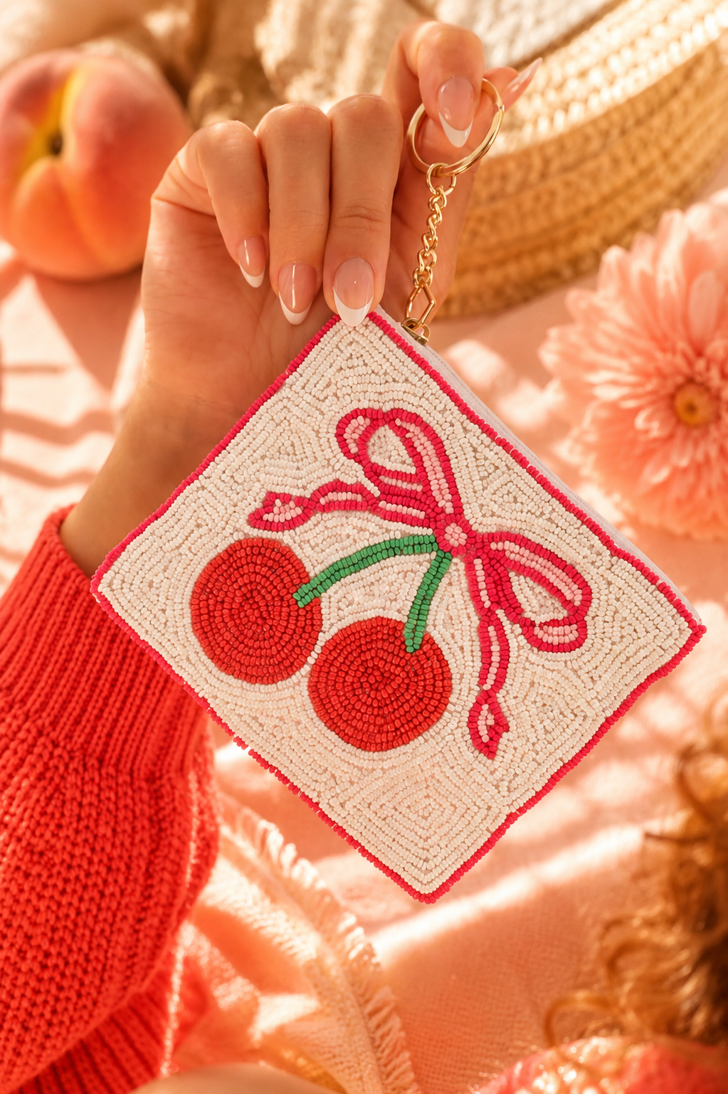Coquette Cherry Charm Coin Pouch