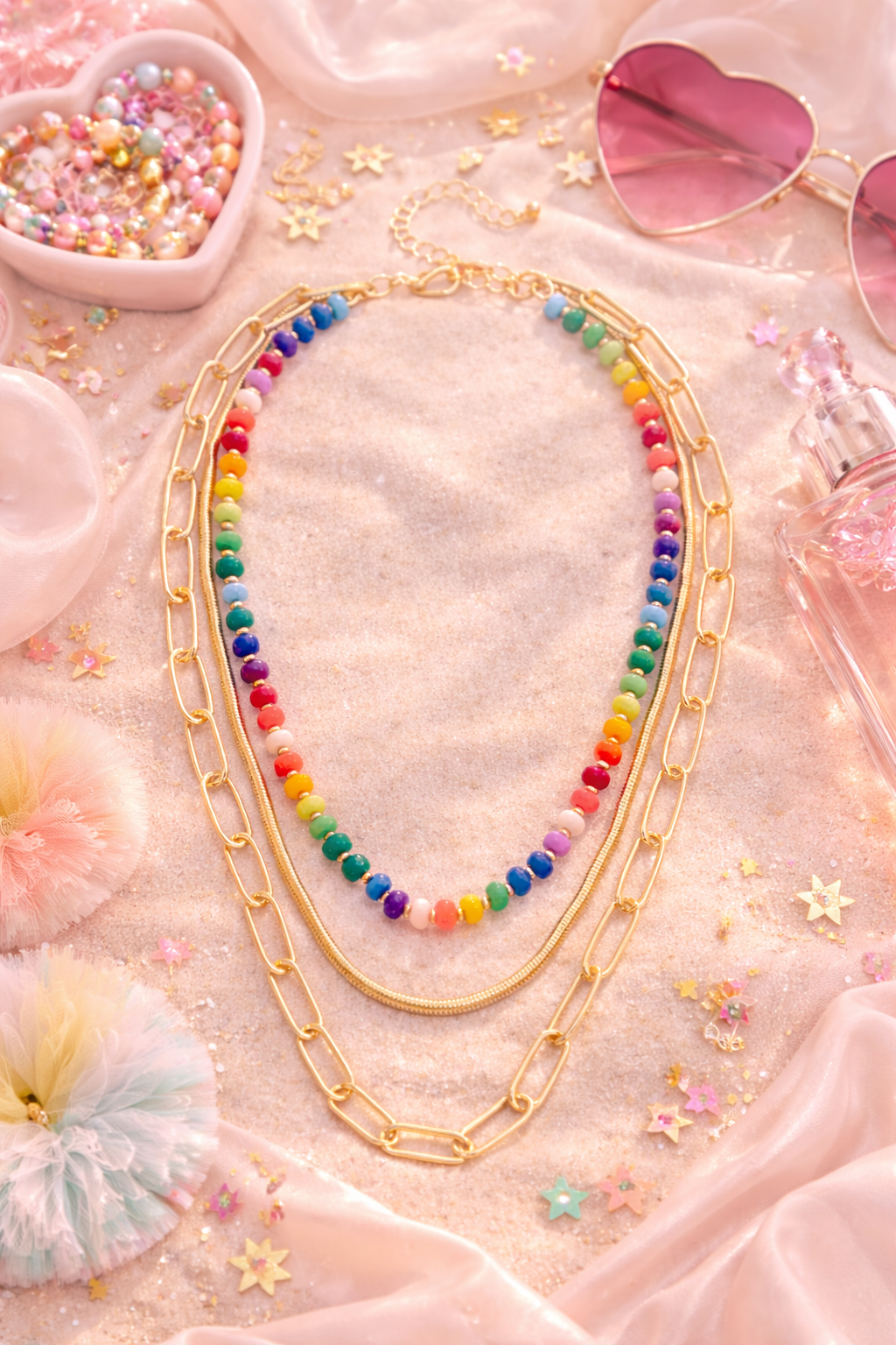 Confetti Glow Layered Necklace