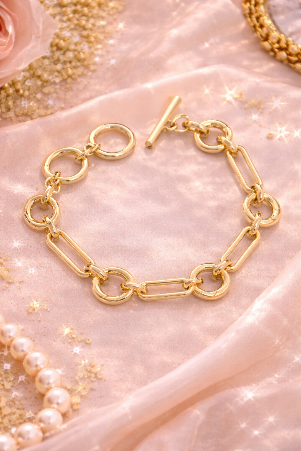 Golden Glow Charm Bracelet