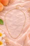 Golden Glow Dainty Chain Necklace