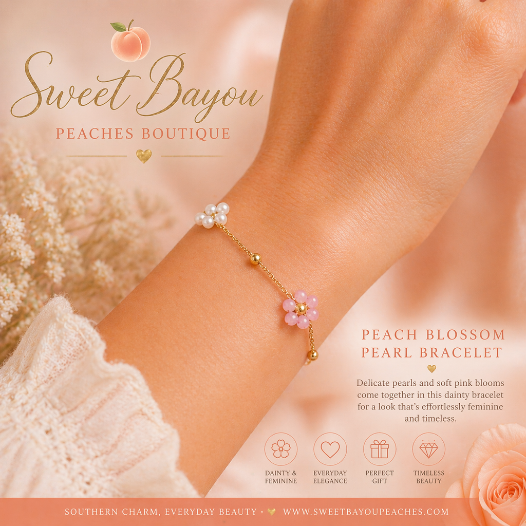 Peach Blossom Pearl Bracelet