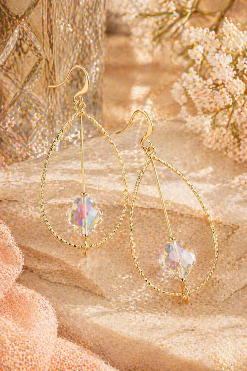 Bayou Glow Crystal Teardrop Earrings