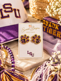 Game Day Glam LSU Paw Statement Earrings
