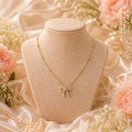 Blushing Bow Pendant Necklace