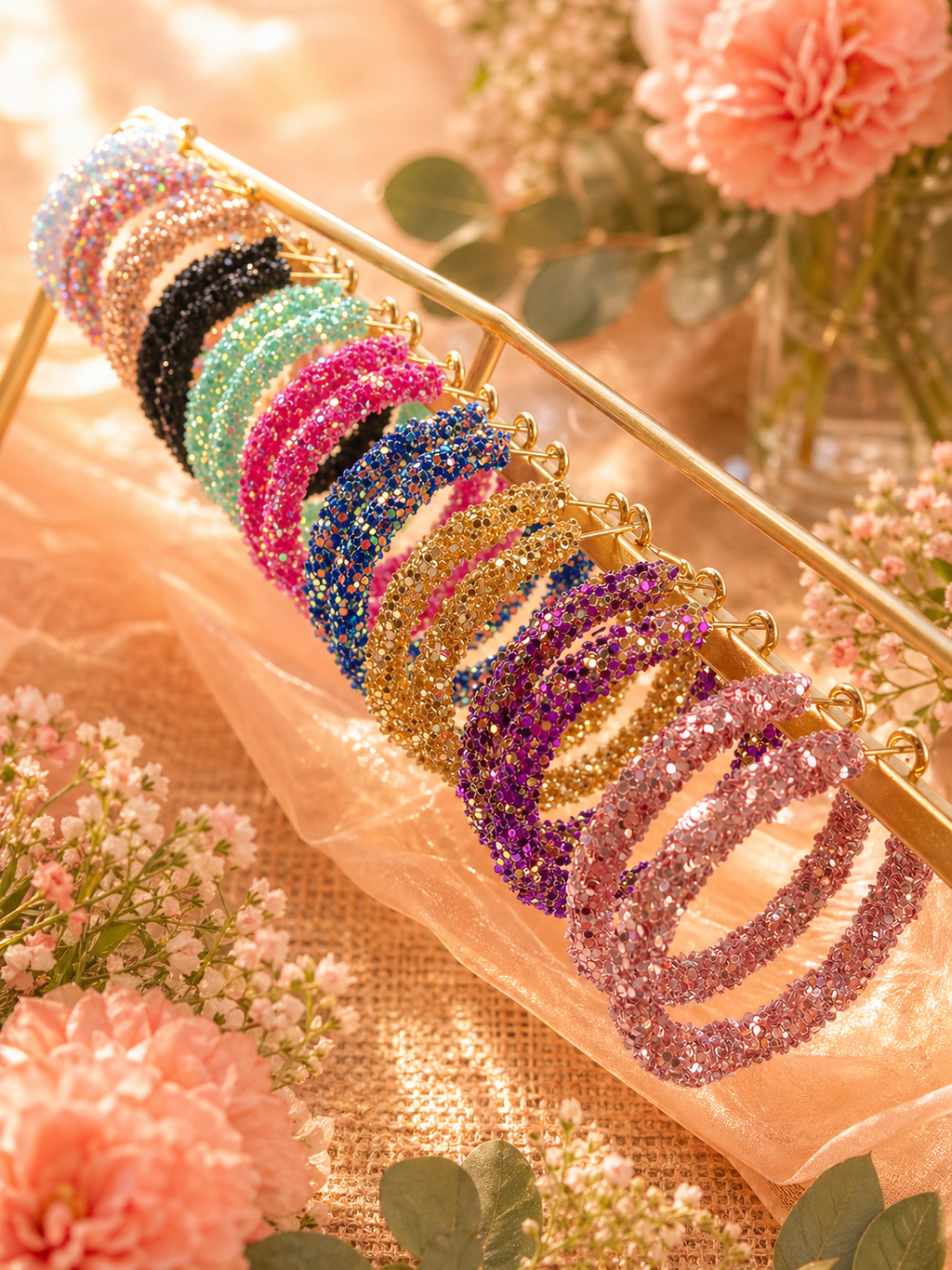 Confetti Sparkle Hoop Earrings