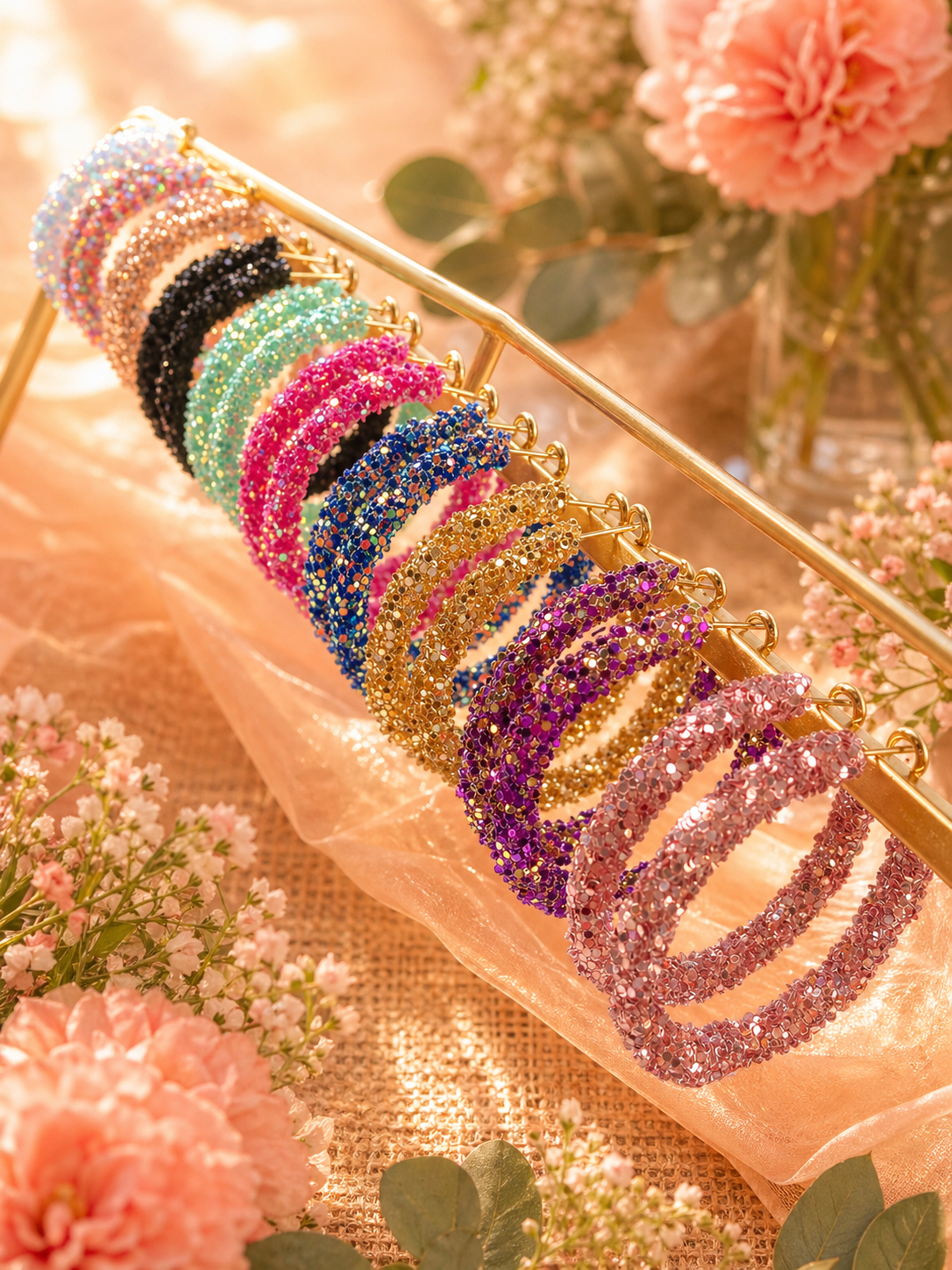 Confetti Sparkle Hoop Earrings