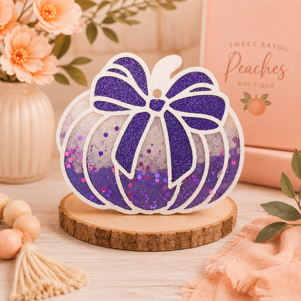 Purple Sparkle Pumpkin Freshie