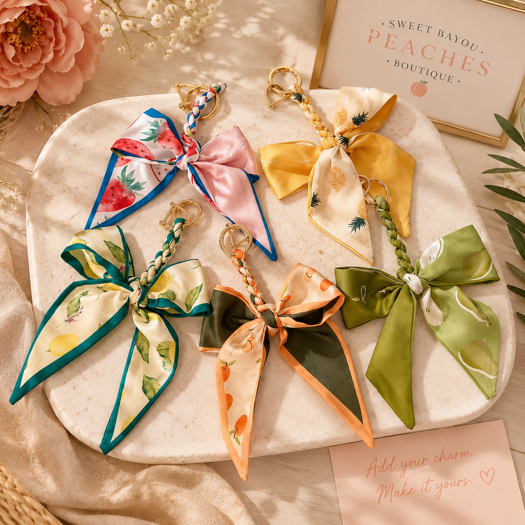 Tie Me Peachy Bow Charm