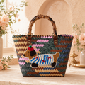 Sunny Pup Woven Tote