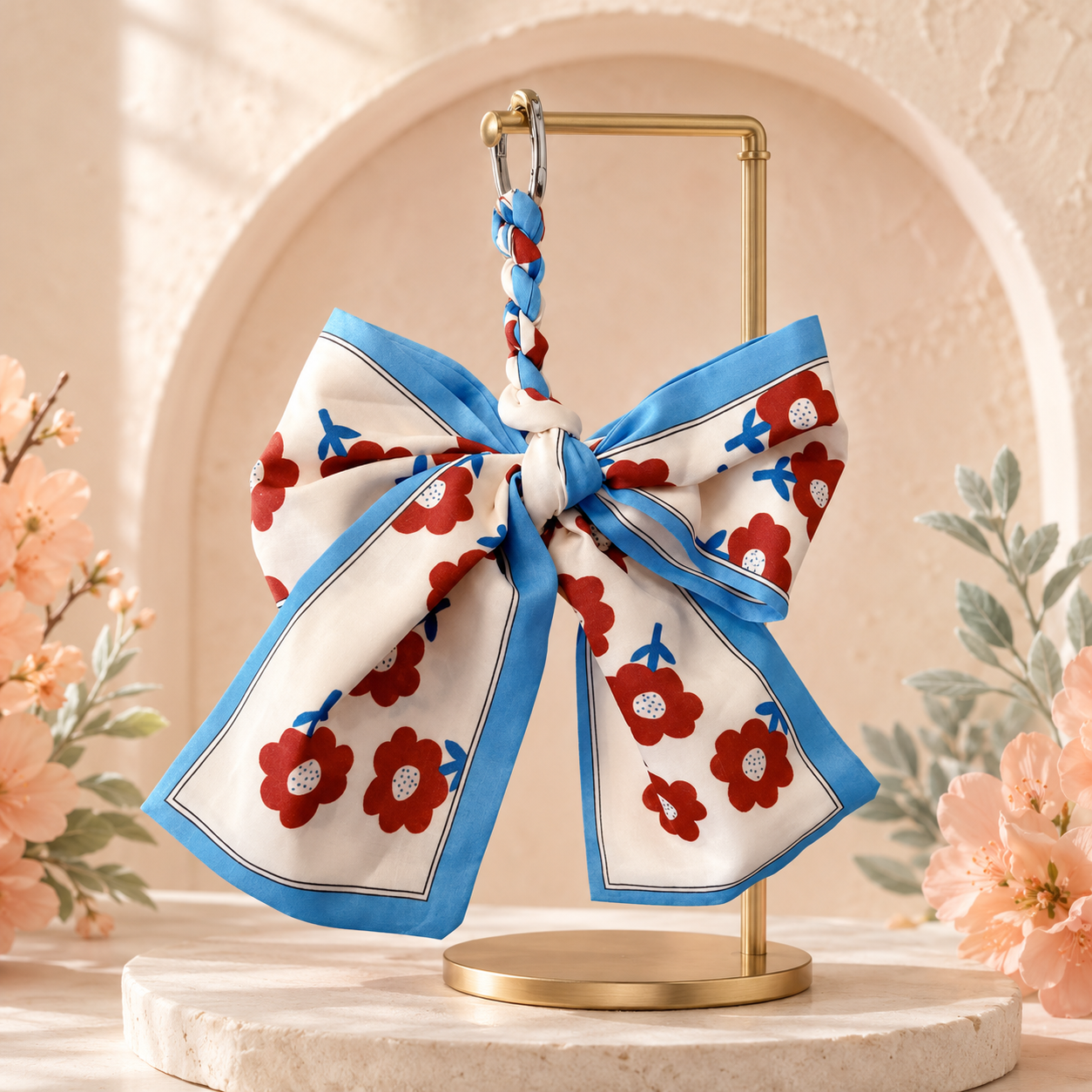 Bow & Bloom Scarf Bag Charm