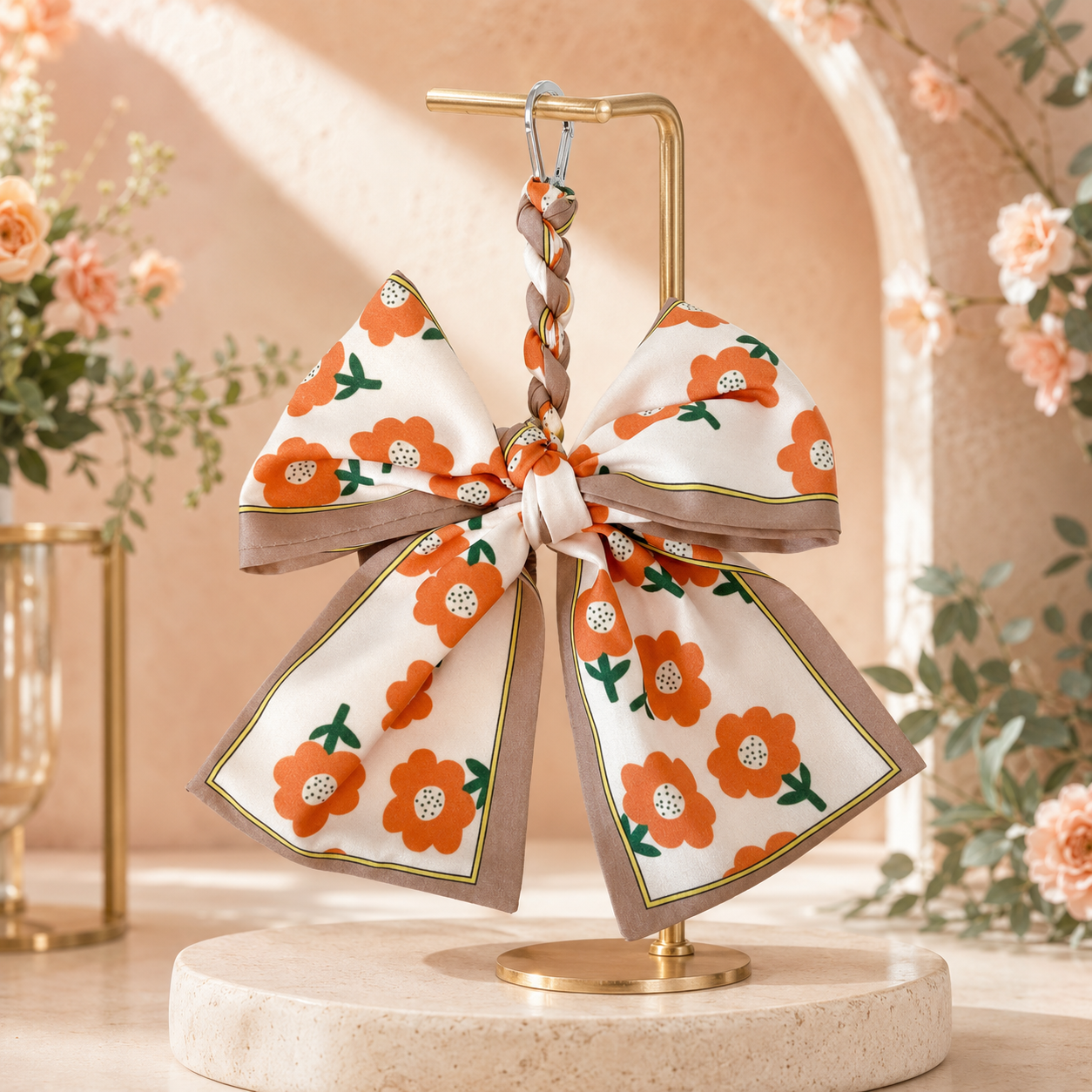 Bow & Bloom Scarf Bag Charm