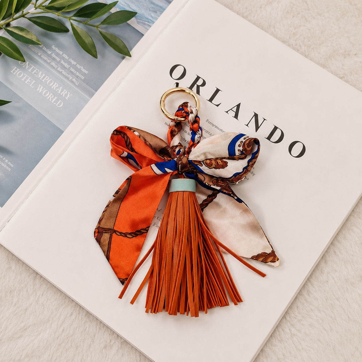 Wanderlust Scarf & Tassel Bag Charm