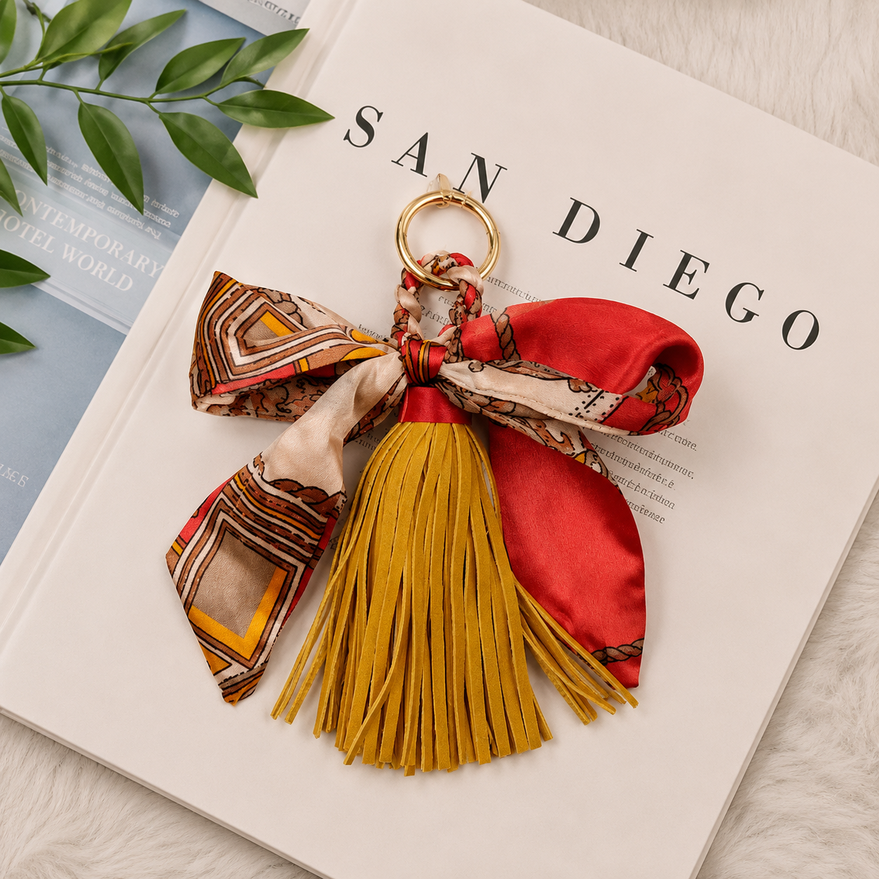 Wanderlust Scarf & Tassel Bag Charm