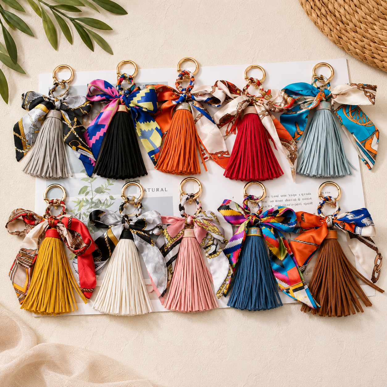 Wanderlust Scarf & Tassel Bag Charm