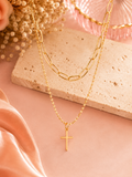 Faith & Grace Double Layer Cross Necklace