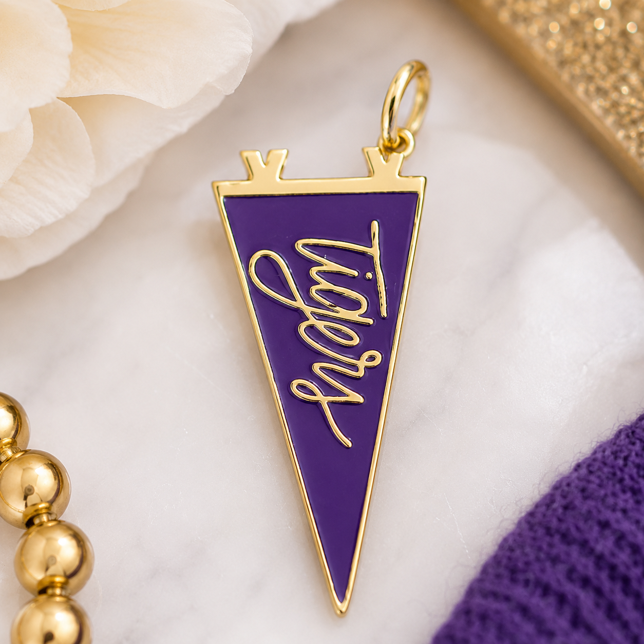 Tiger Spirit Pennant Charm