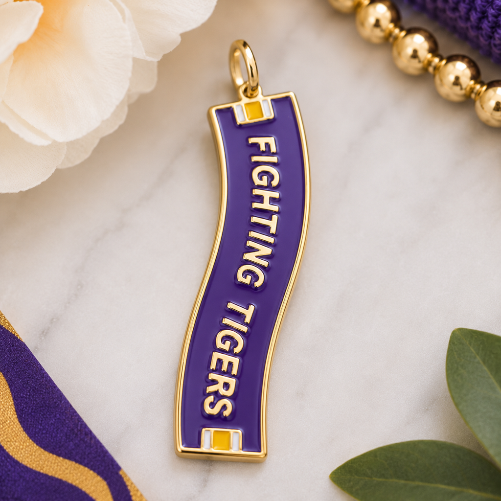 Fighting Tigers Spirit Banner Charm
