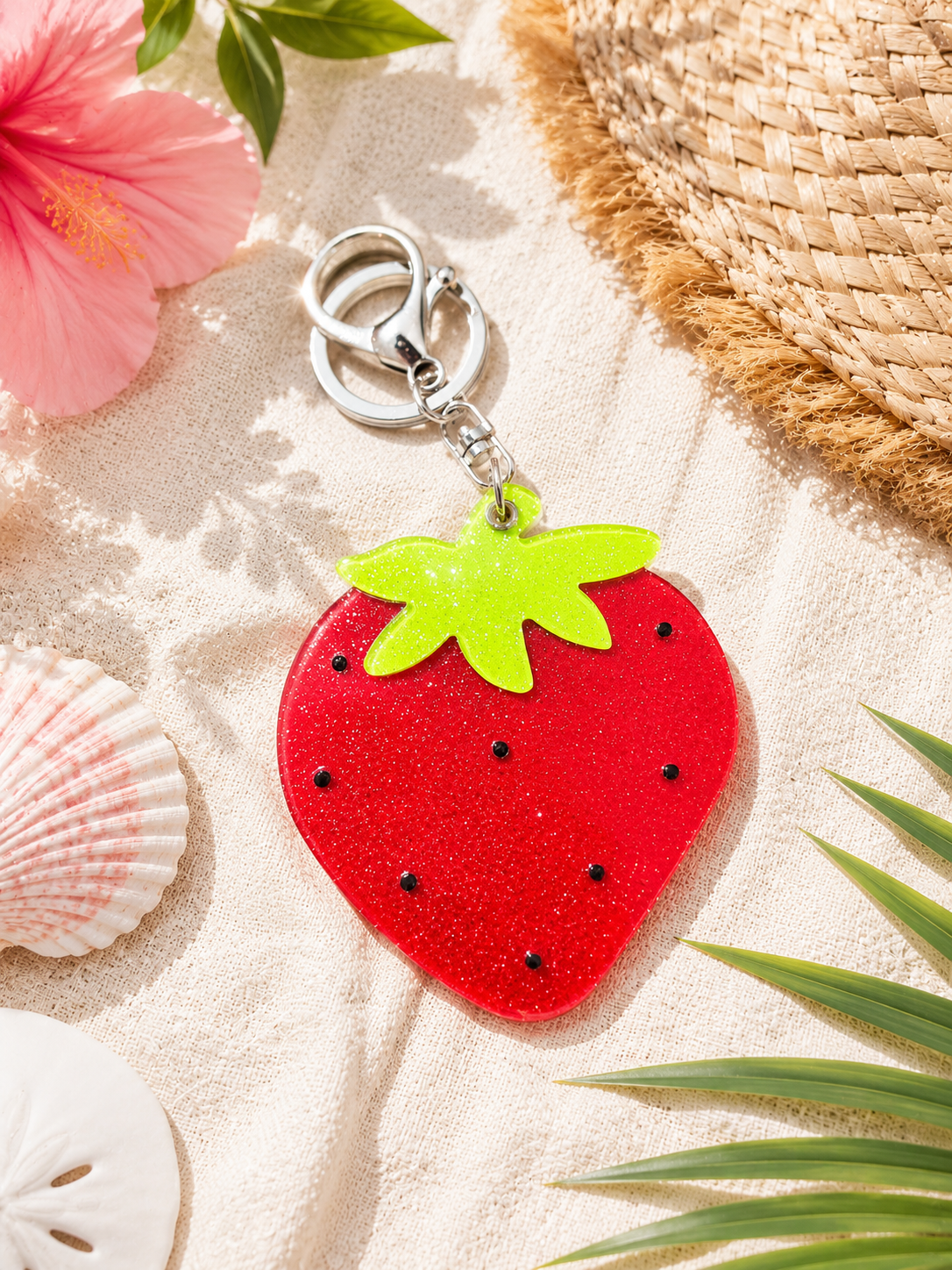 Sweet Strawberry Bag Charm
