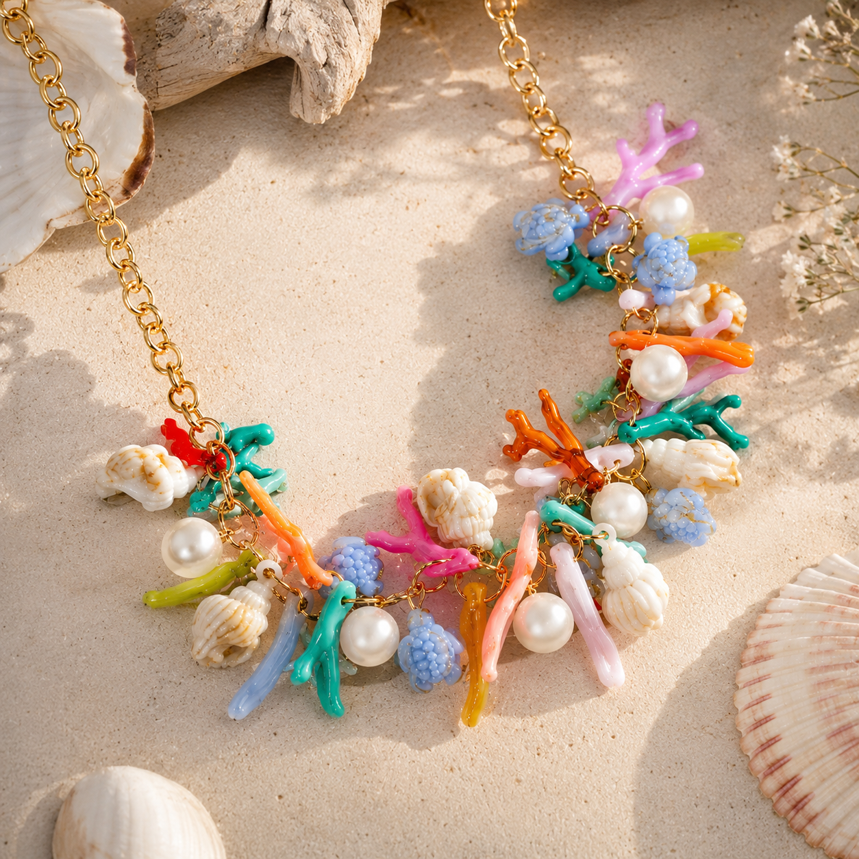 Coral Cove Charm Necklace