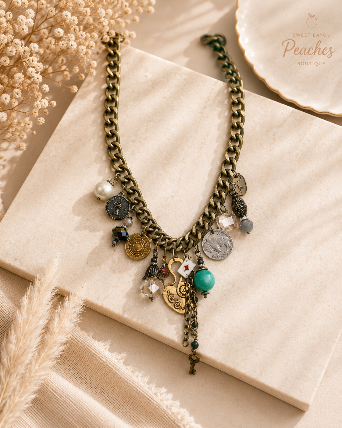 Vintage Charm Statement Necklace