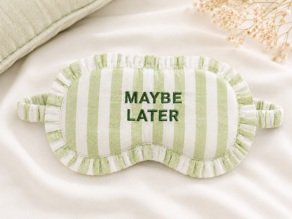 Maybe Later Ruffle Sleep Mask