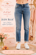 Judy Blue Full Size Mid Rise Skinny Cuff Jeans with Pockets Plus Size💙