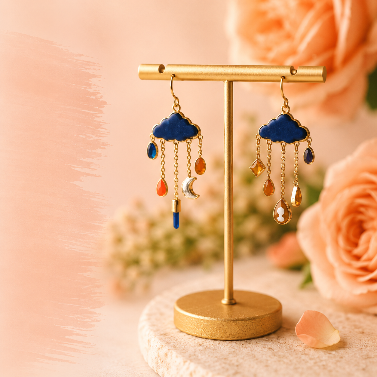Midnight Daydream Cloud Charm Earrings